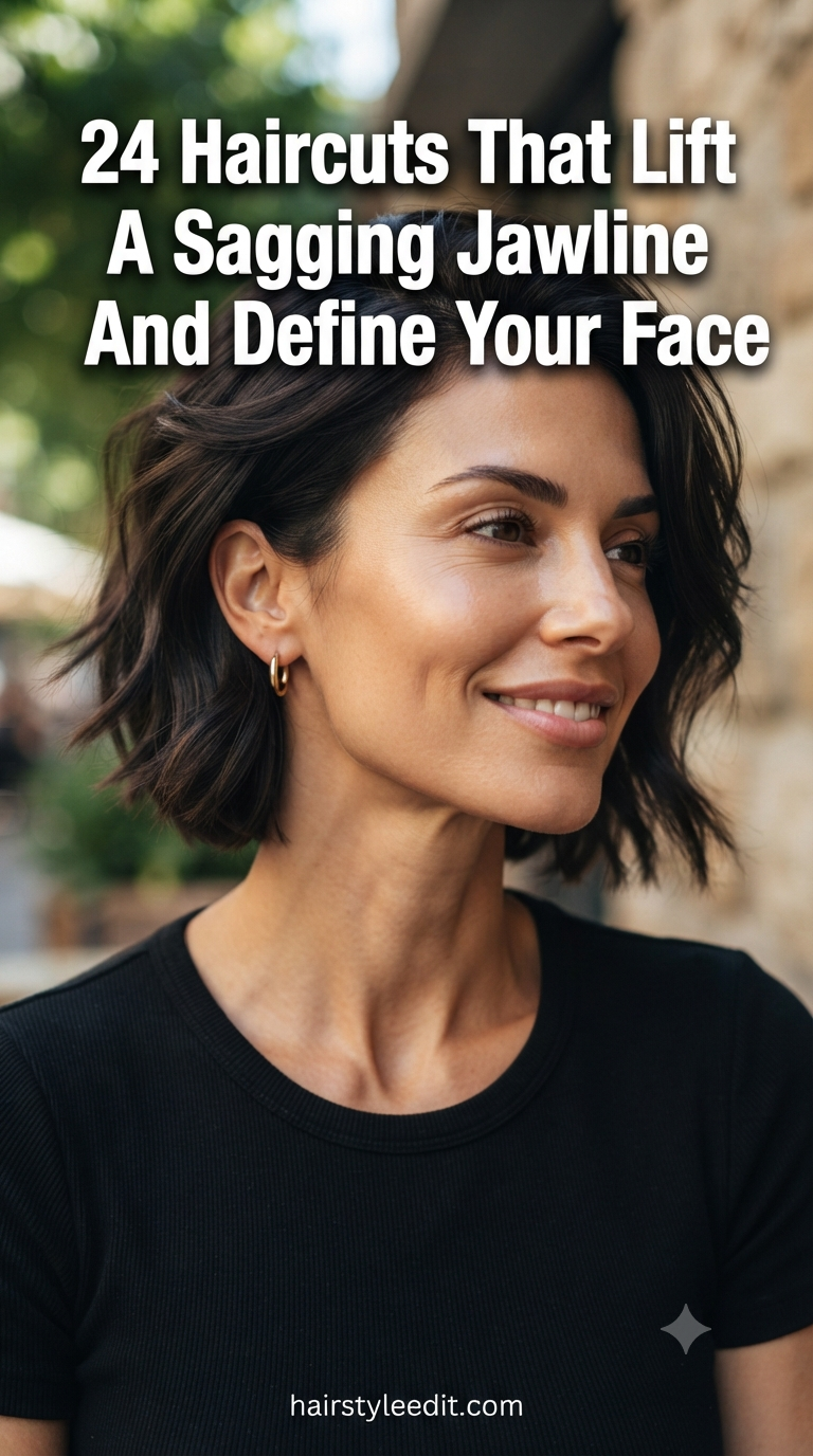 24 Haircuts That Lift A Sagging Jawline And Define Your Face