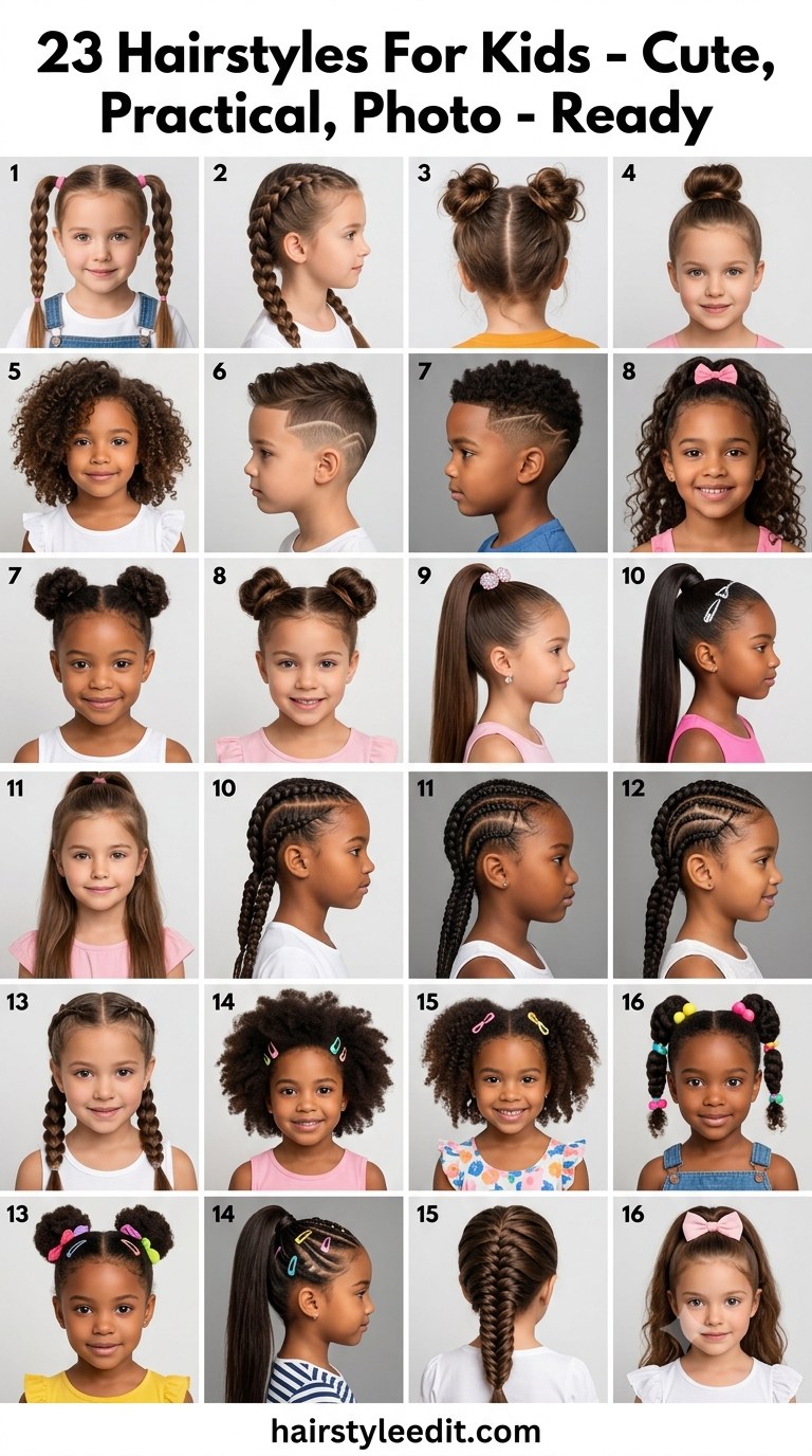23 Hairstyles For Kids - Cute, Practical, Photo - Ready