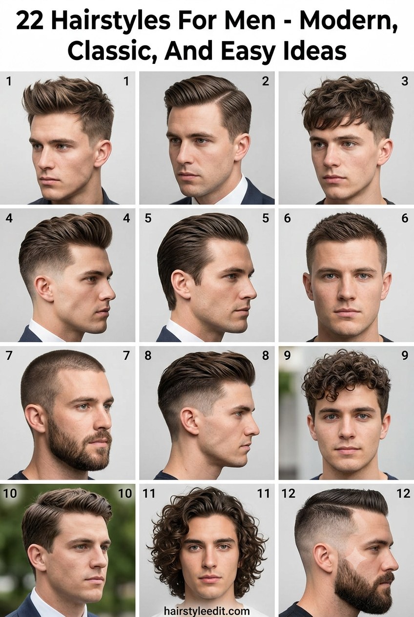 22 Hairstyles For Men - Modern, Classic, And Easy Ideas