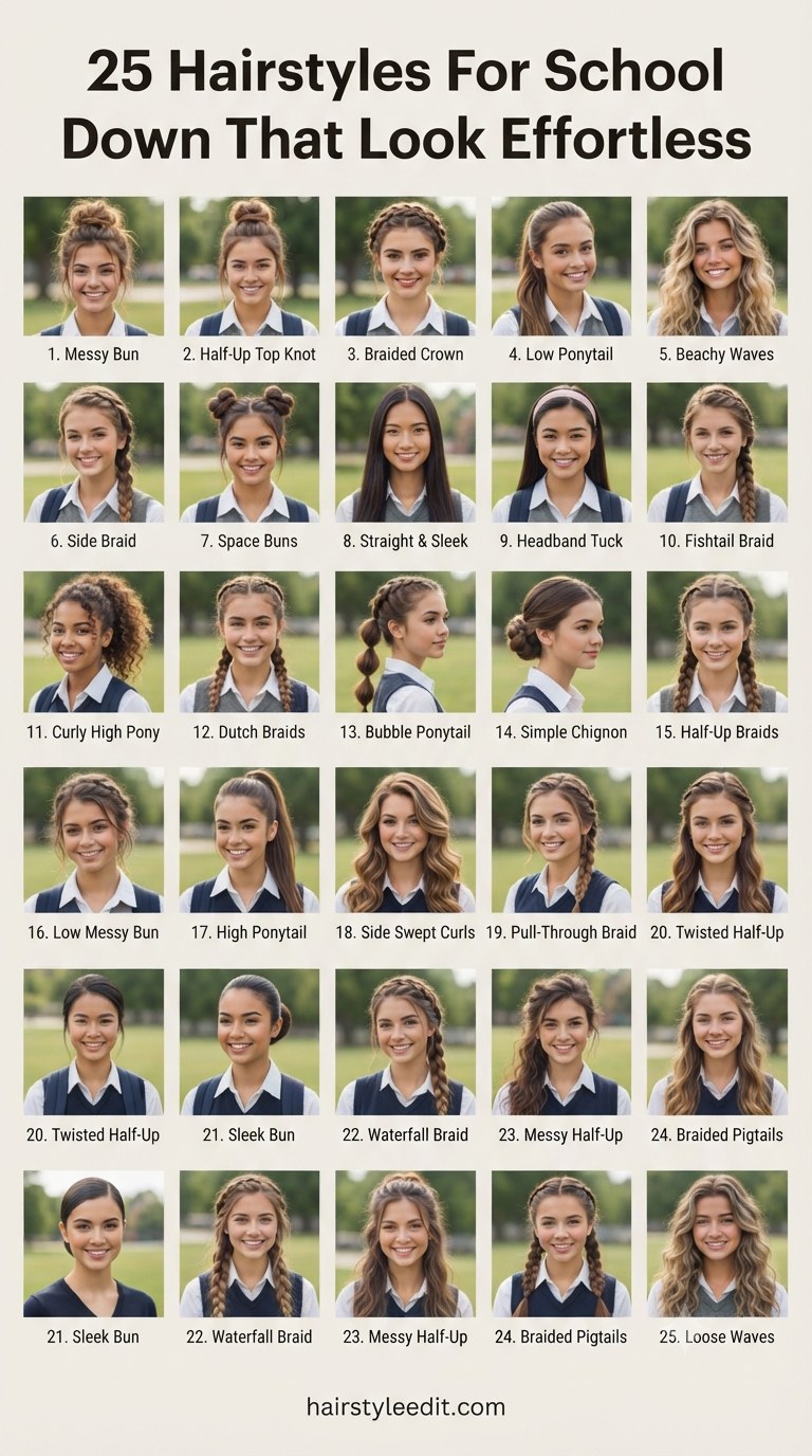 25 Hairstyles For School Down That Look Effortless