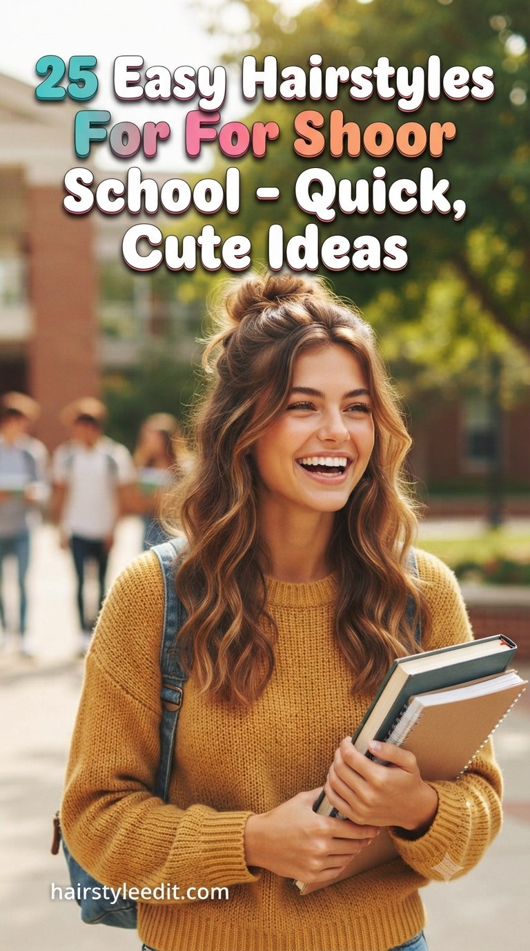 25 Easy Hairstyles For School - Quick, Cute Ideas