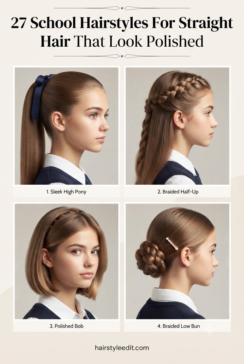 27 School Hairstyles For Straight Hair That Look Polished