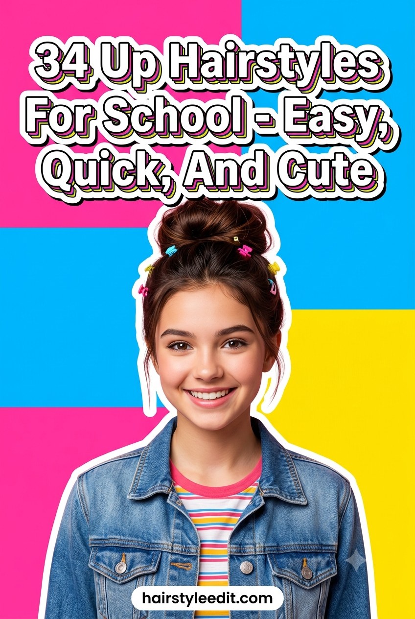 34 Up Hairstyles For School - Easy, Quick, And Cute