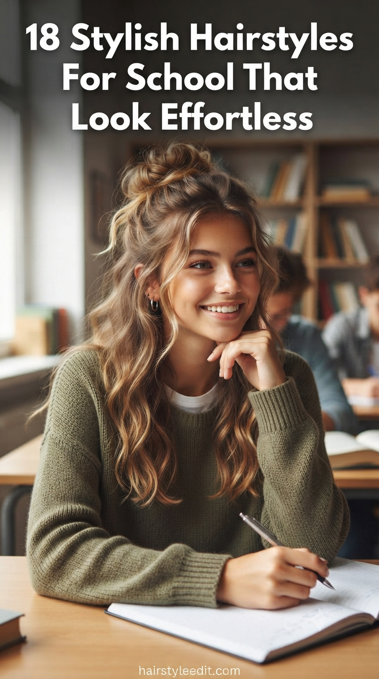 18 Stylish Hairstyles For School That Look Effortless
