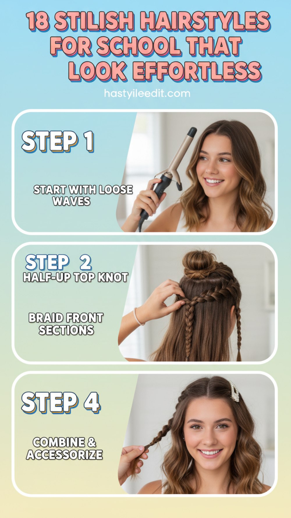 18 Stylish Hairstyles For School That Look Effortless