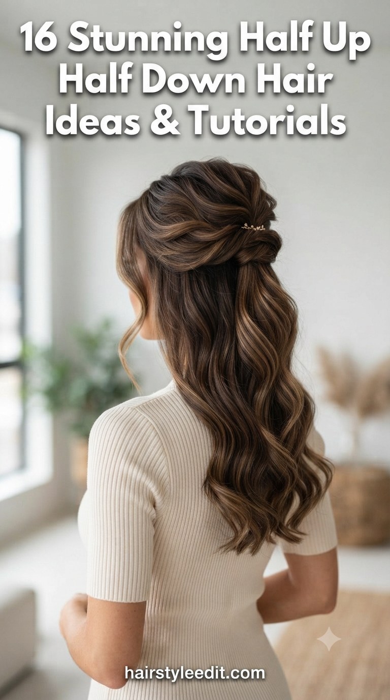 16 Stunning Half Up Half Down Hair Ideas & Tutorials