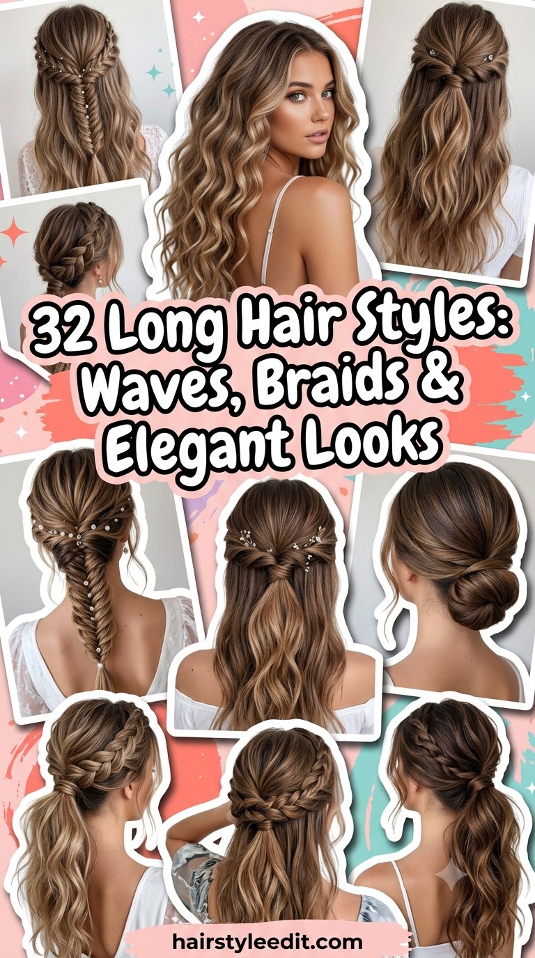 32 Long Hair Styles: Waves, Braids & Elegant Looks