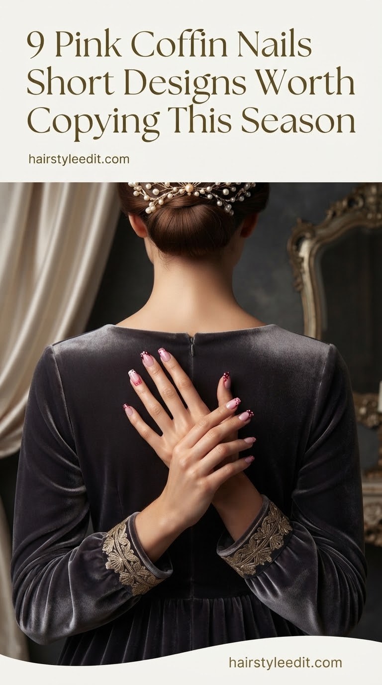9 Pink Coffin Nails Short Designs Worth Copying This Season