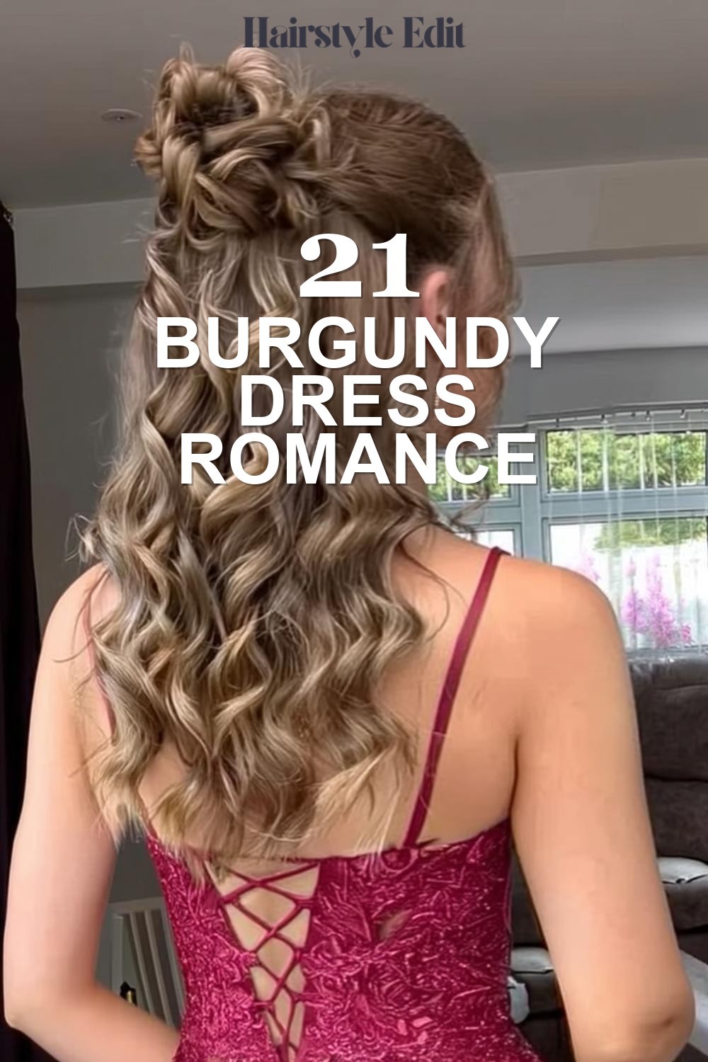 Burgundy Dress Romance
