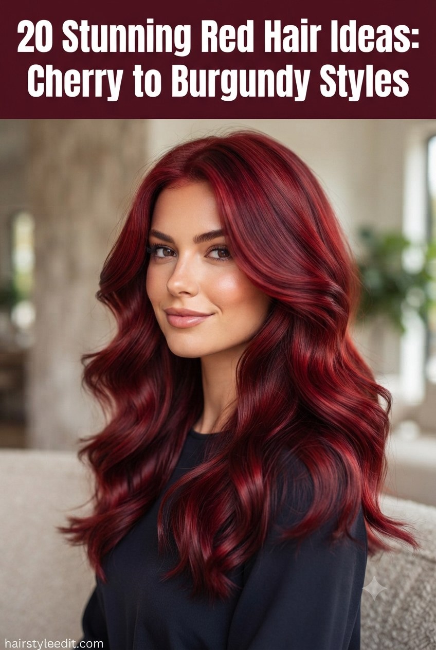 20 Stunning Red Hair Ideas: Cherry to Burgundy Styles