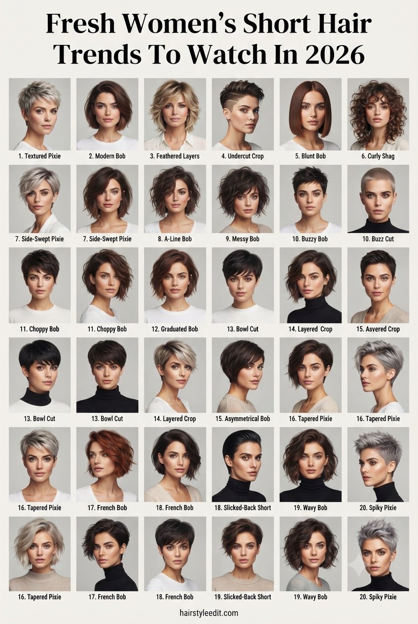 Fresh Women’s Short Hair Trends To Watch In 2026