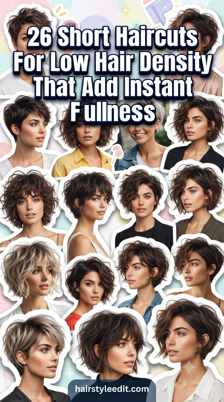 26 Short Haircuts For Low Hair Density That Add Instant Fullness