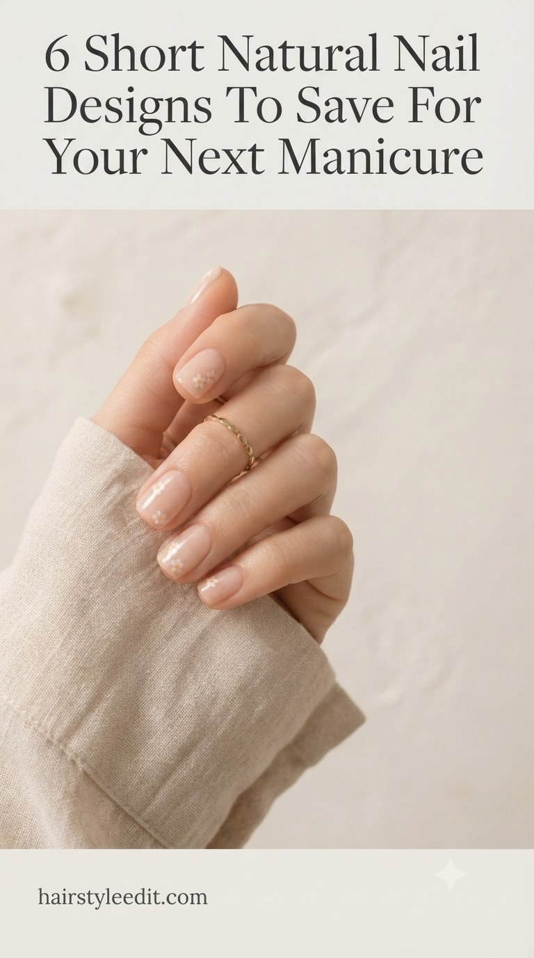 6 Short Natural Nail Designs To Save For Your Next Manicure