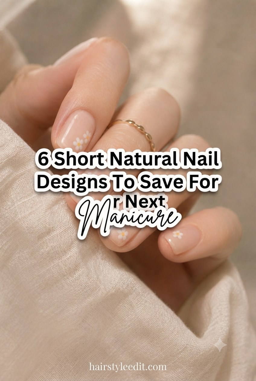 6 Short Natural Nail Designs To Save For Your Next Manicure