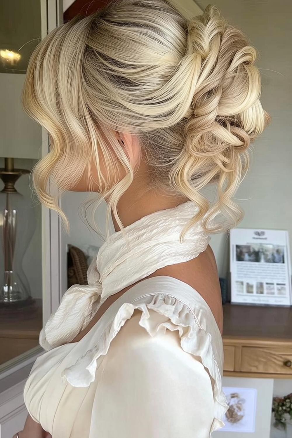 Twisted Blonde Updo Perfection