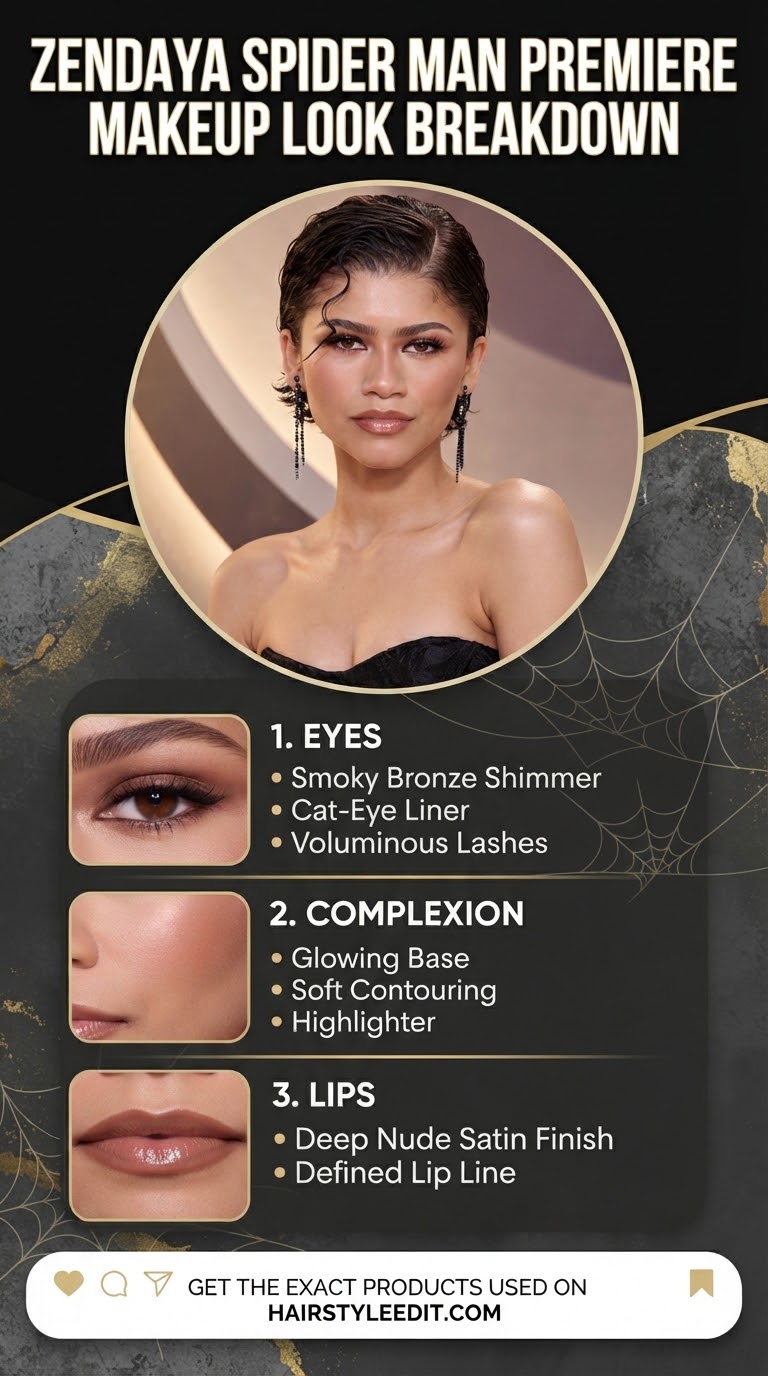 Zendaya Spider Man Premiere Makeup Look Breakdown