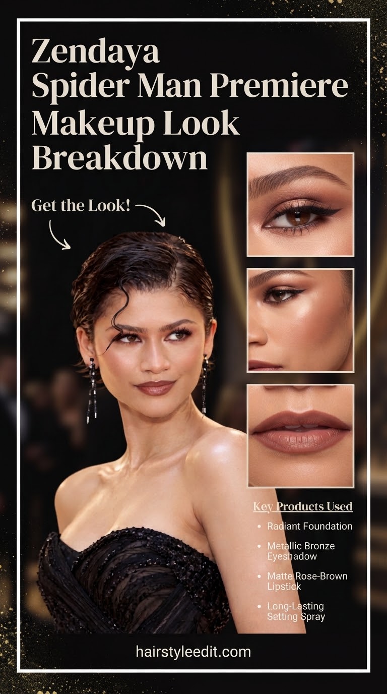 Zendaya Spider Man Premiere Makeup Look Breakdown