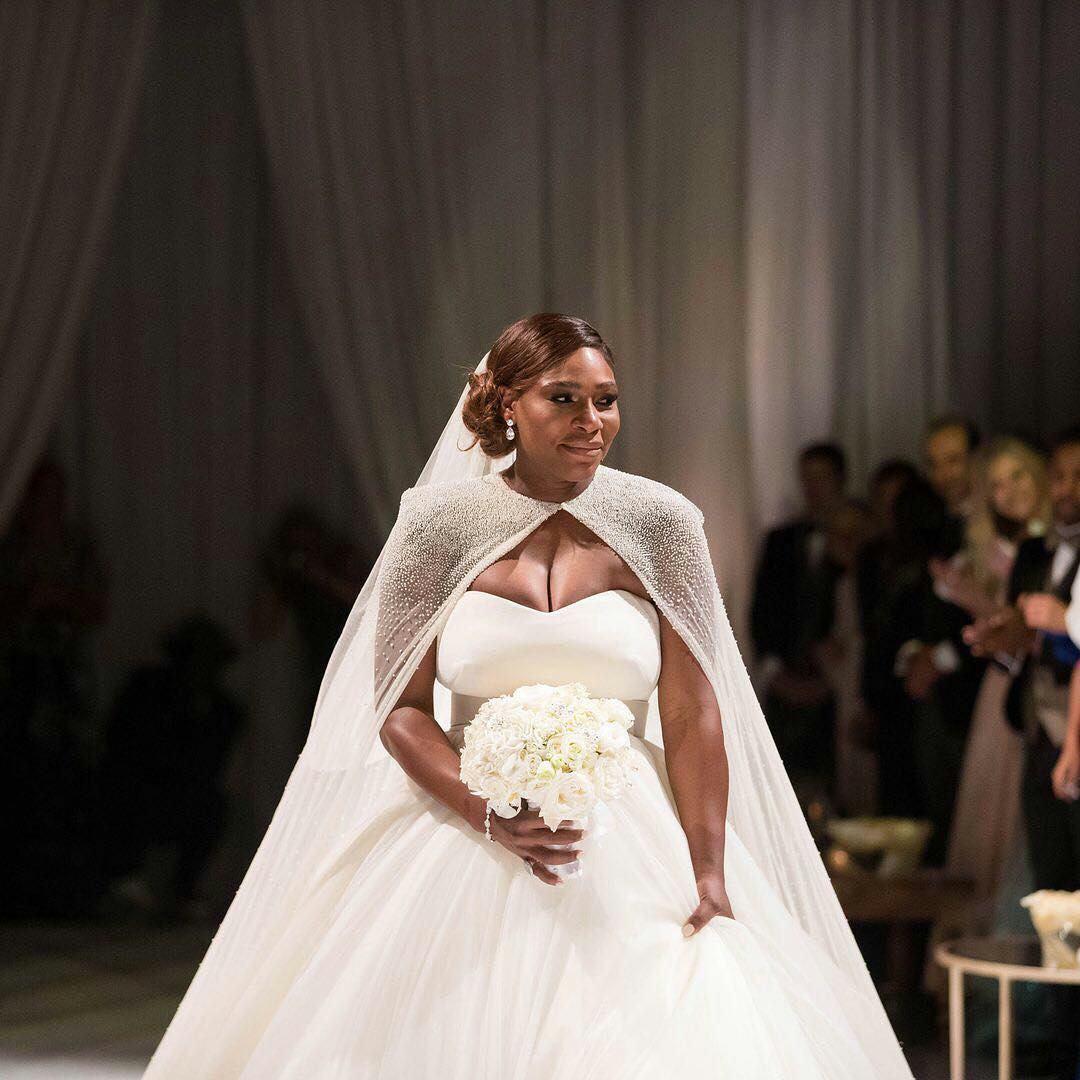 Serena Williams braided wedding hairstyle