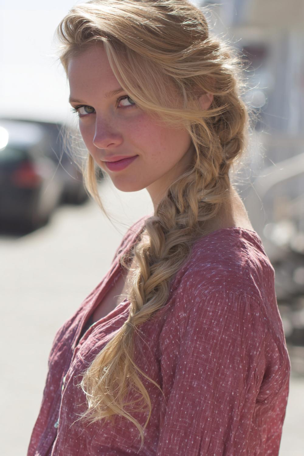 8. Simple Hairstyles for Long Hair: Loose Side Braid With Face-Framing Pieces