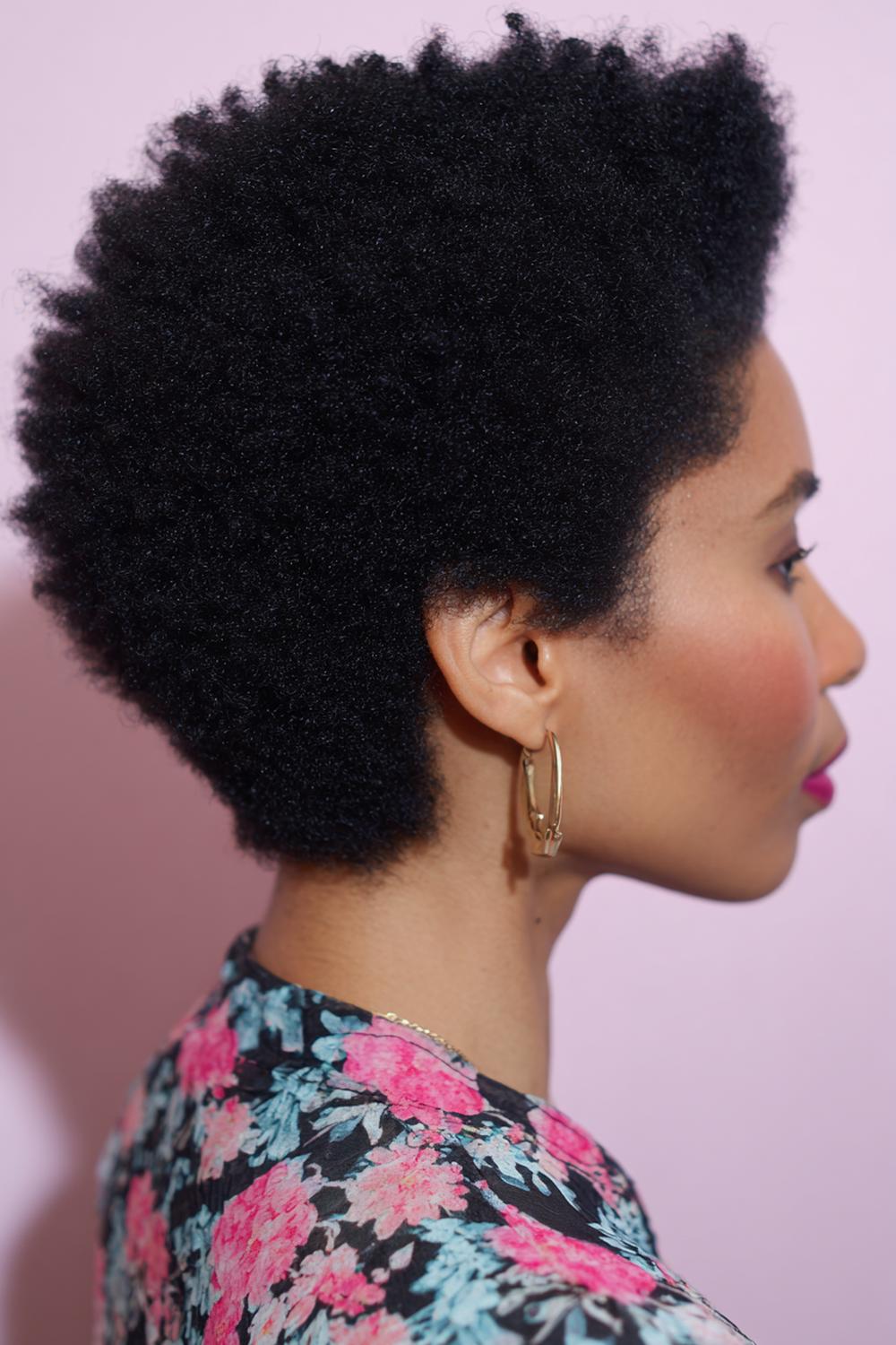 11. Coily Hair Tapered Cut with Crown Height and Edges