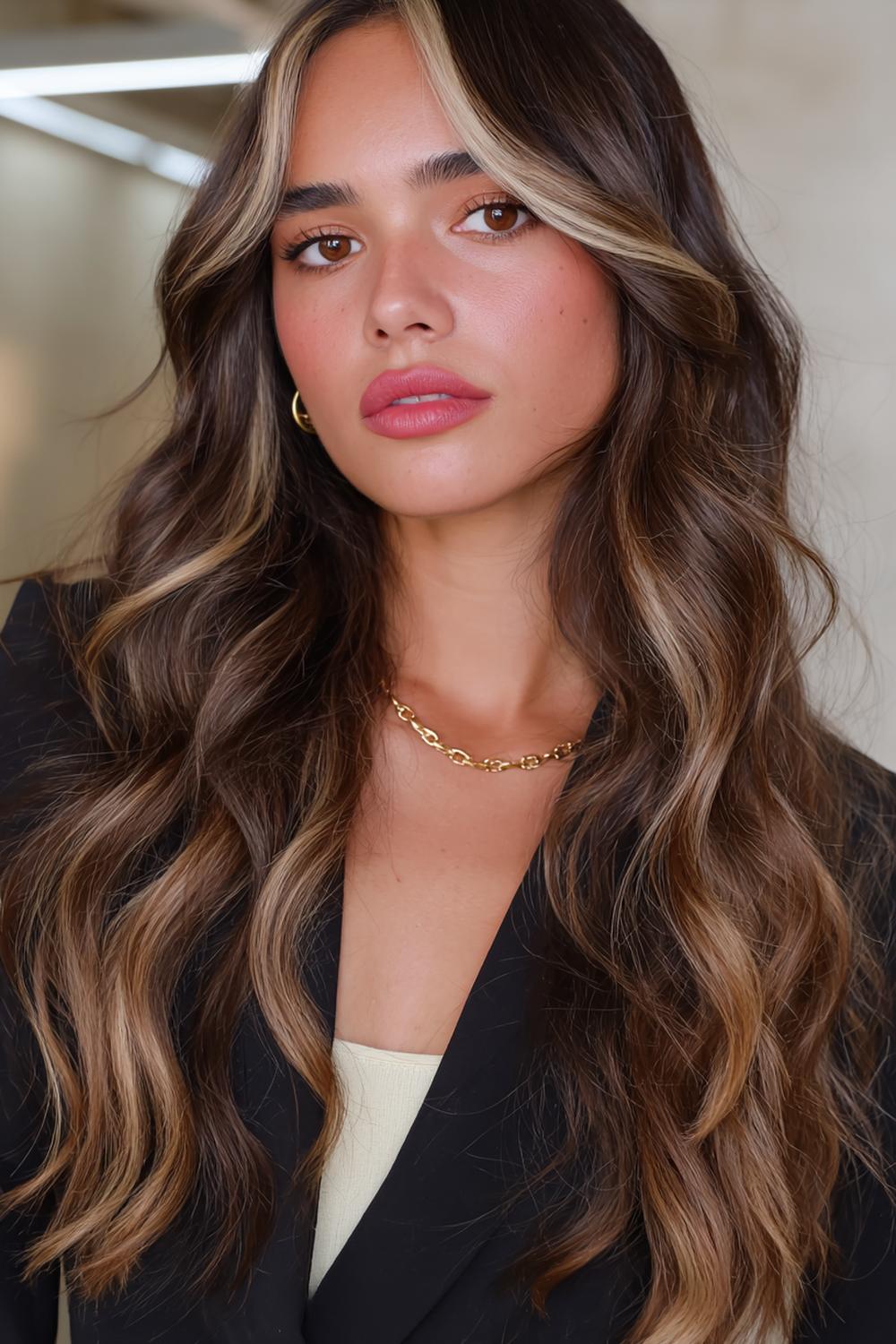24. Money Piece Hair Highlights with Bright Face Frame