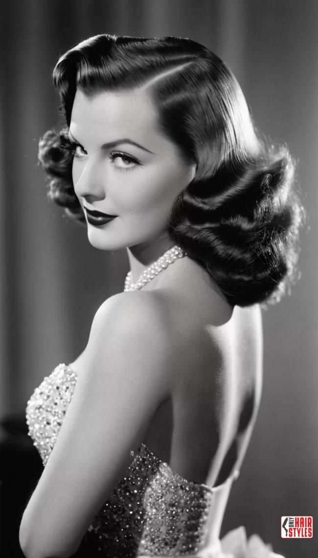 Vintage Hollywood glamour hairstyle